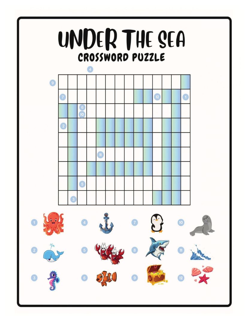 under the sea crossword