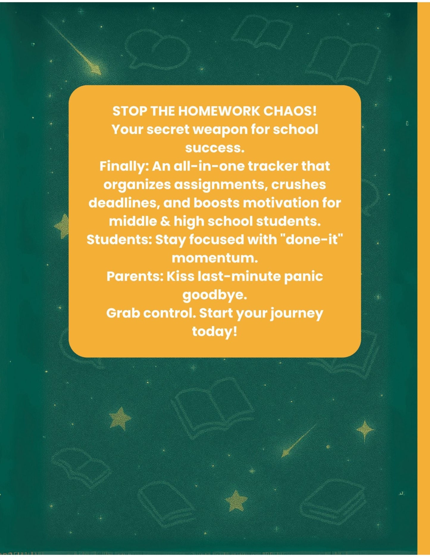 Assignment Tracker Back Cover