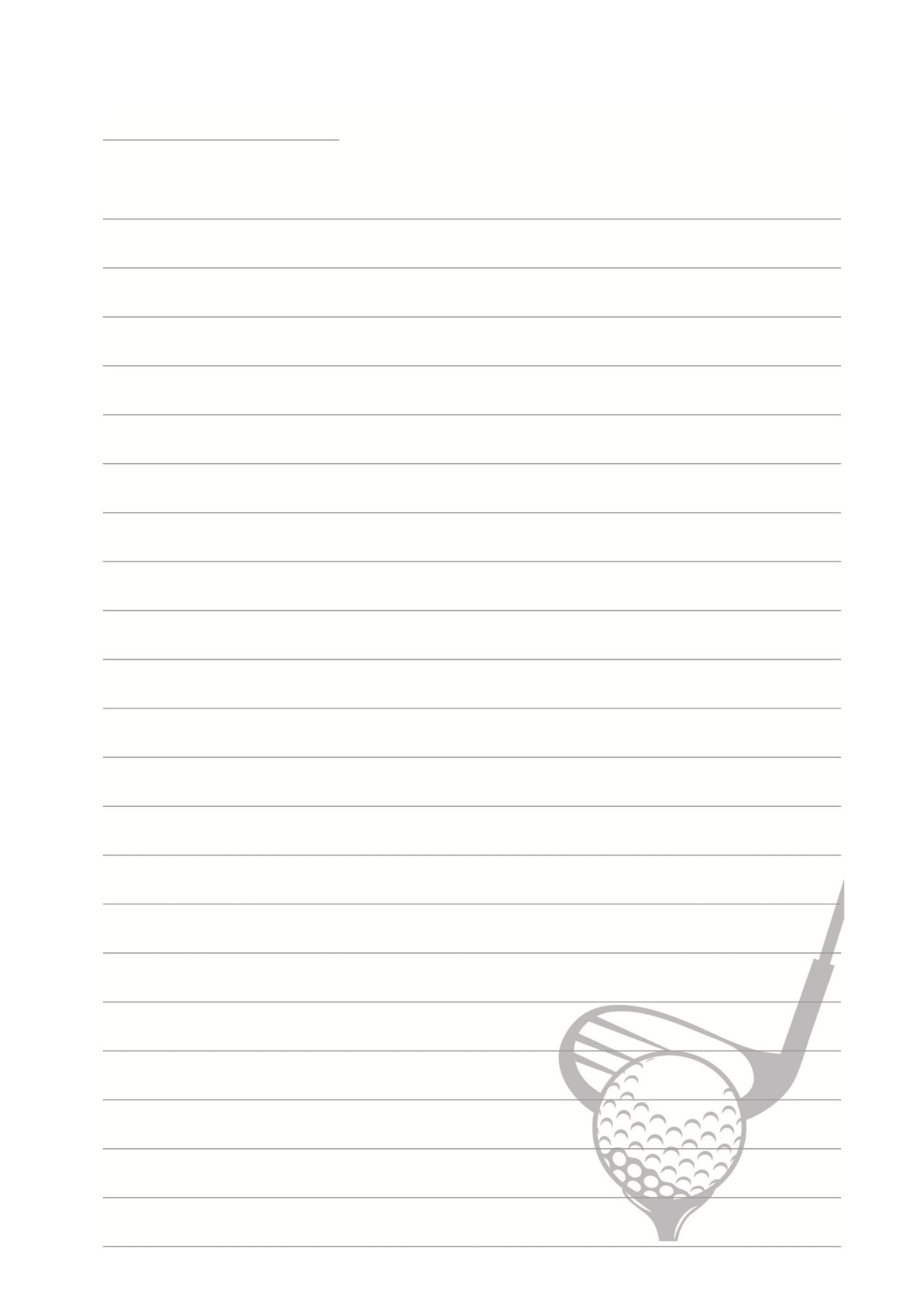 blank lined page