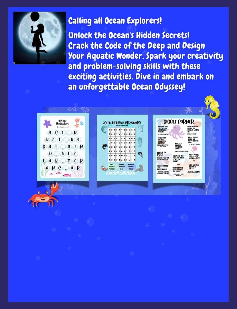 back cover activity ocean book