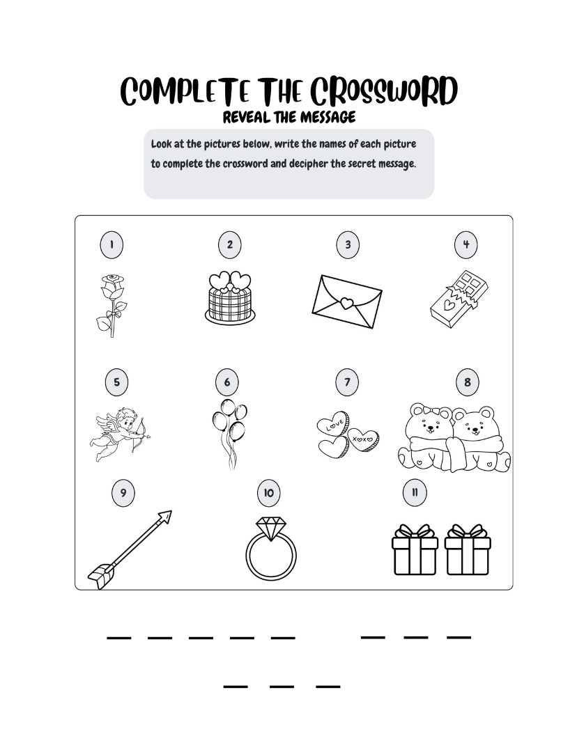 valentine's picture code breaker crossword