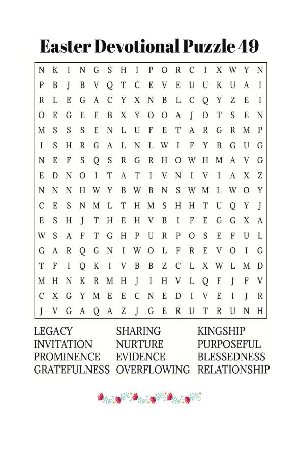 Devotional Christian Puzzles for Holy Week