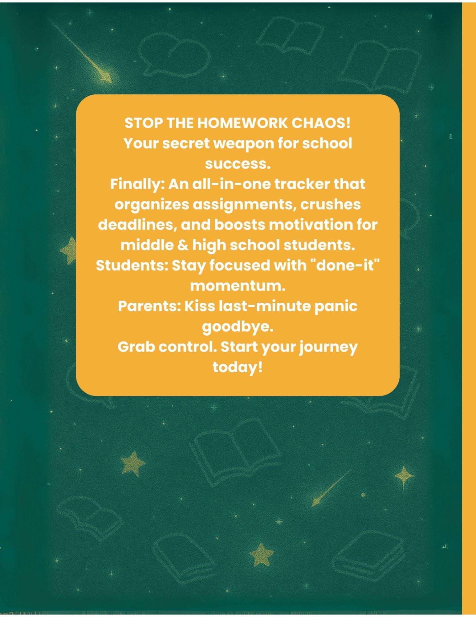 Assignment Tracker Back Cover